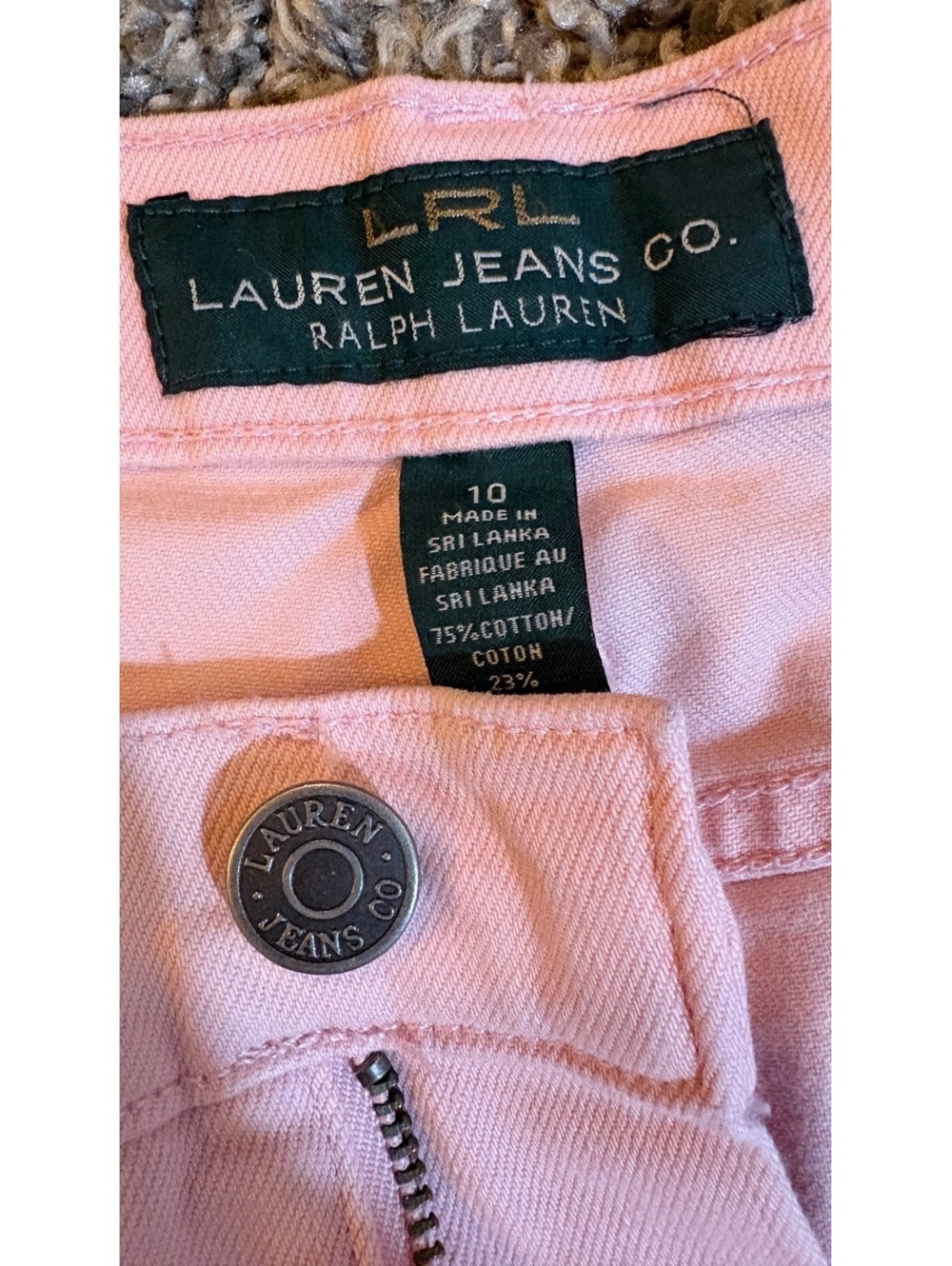 Lauren Jeans Co. Ralph Lauren Pink Cotton Jeans Size 10